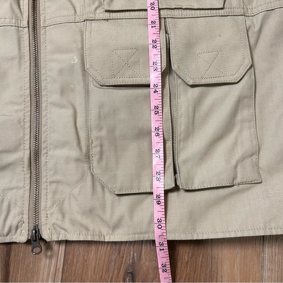 5.11 Tactical Fast-Tac Vest khaki beige size 2XL zip pockets ripstop ems XXL - Picture 8 of 9